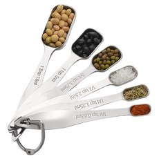 不鏽鋼量匙 方形 6種組, 1套