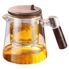 橡合杉 胡桃木飄逸泡茶壺 600ml, 透明色, 1個