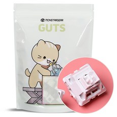 MONSTARGEAR 水果豐盛 線性鵝卵石客製化機械式鍵盤軸 熱插拔替換潤滑軸體 100入, 線性軸, 混合色, 製造商軸