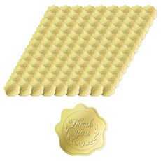 Inp 壓花金銀感謝愛心貼紙 3cm, 單一顏色, 100個