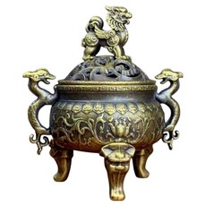 迷你青銅香爐香插, 1個