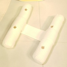 코코마벨 프리미엄 순면 100수 캐릭터 자수 맘편한 뒤집기 방지쿠션 겸 바디필로우 2p + 이음선 세트, 02 스타곰 곰