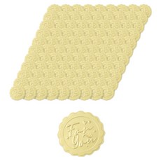 Inp 壓花金銀For You貼紙 2.5cm, 金色, 100個