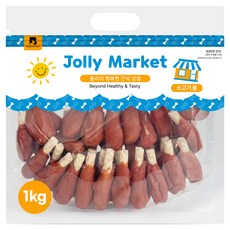 졸리마켓 강아지 대용량 육포, 소고기봉, 1kg, 1개