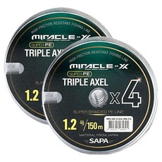 SAPA Triple Axel 4股編織釣魚線 1.2號, 2個