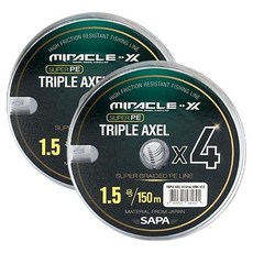 SAPA Triple Axel 4股PE線釣魚線 1.5號, 灰色