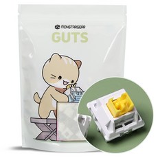 MONSTARGEAR 水果芒果無聲段落鵝卵石機械式鍵盤軸 熱插拔替換潤滑軸體 110入, 段落軸, 混合色, 製造商軸