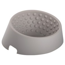 MAAH 寵物中大型犬安全矽膠斜口飯碗 直徑17CM, 1個, 暖灰色