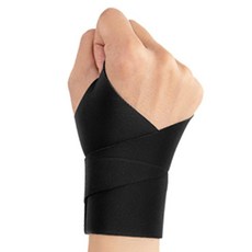 플레인휴 건막 TFCC 고정형 통기성 얇은 압박 손목 보호대 블랙 우, 1개