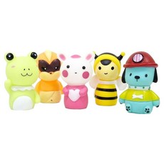 Funysofy 柔軟手指娃娃系列 可愛動物朋友 5件組, 5個, 1套