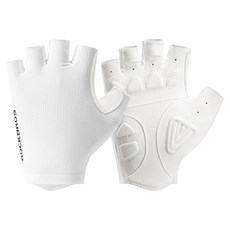 ROCKBROS 洛克兄弟 減震墊防滑自行車運動半指手套 雙手穿戴套組 S360, 1套, 白色