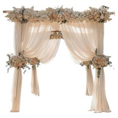 KODACHIEF 디너 파티 천막 웨딩 무대 아치 커튼 장식 샴페인 75 x 600 cm, 혼합색상, 1개