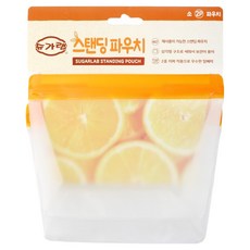 슈가랩 재사용 가능한 스탠딩 파우치 지퍼백, 소, 2개입, 1개