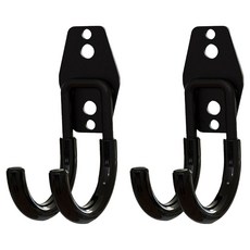 Malltoday 節省空間壁掛工具掛鉤架 小(40 x 115 x 68 mm), 2個, 04 黑色