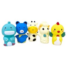 Funysofy 柔軟手指玩偶系列 農場動物5件組, 1套, 5個