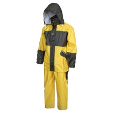 Dorongi 摩托車雨衣上下套裝 AJ-2003, 黃色 + 灰色