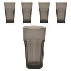 Living Mate塑膠八角水杯 420ml, 煙灰色, 5個