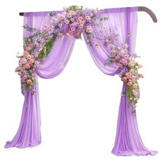 KODACHIEF 晚宴派對帳篷婚禮舞台拱門窗簾裝飾 淡紫色 75 x 600 cm, 1個, 混色