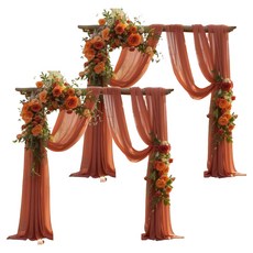 KODACHIEF 晚宴派對帳篷婚禮舞台拱門窗簾裝飾 橘色 150 x 100 cm, 2個, 混合色