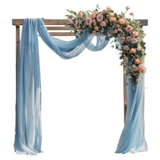 KODACHIEF 晚宴派對 帳篷 婚禮 舞台 拱門 窗簾 裝飾 煙燻藍 75 x 600 cm, 1個, 混合色