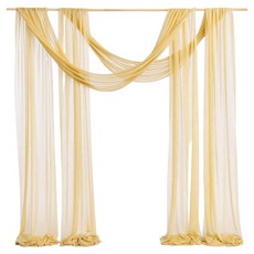 KODACHIEF 晚宴派對帳篷婚禮舞台拱門窗簾裝飾 金色 75 x 300 cm, 1個, 混合顏色