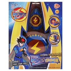 韓國 B&C 閃電力量 閃電超人 雷霆拳套陀螺儀感應手環 + 徽章套組, 1套, 藍色