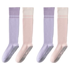 Begin to all 防滑皮拉提斯棉質登山高彈力及膝襪 2雙組