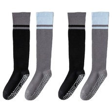 Begintooall 防滑皮拉提斯棉質登山高彈力及膝襪 2雙組