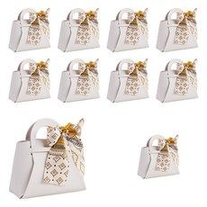 Yumemoa 風格中型禮物袋 圍巾禮物盒, 10個, 白色