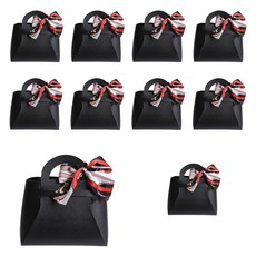 Yumemoa 風格小型禮品袋圍巾禮物盒, 黑色, 10個