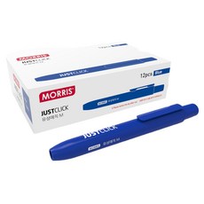 Morris Just Click 油性麥克筆 M, Blue, 12入