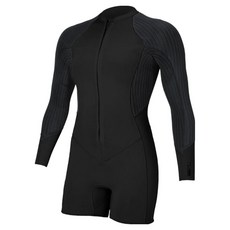 O'NEILL 女款 Hyperfreak 前拉鍊短袖短褲防寒衣 2mm 5562, A00 黑色