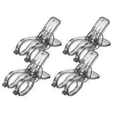 몰투데이 잡아줘 투명 빨래 집게 대형, 03 투명그레이, 4개