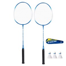MAME 運動羽球拍 2支 + 羽球 3個 + 球拍袋 1個 套組 藍色, 1套, 單一商品