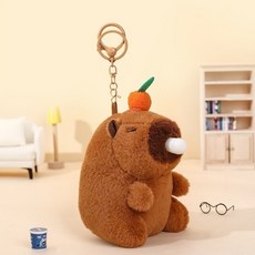 움직임이 있는 카피바라 모션 인형 키링, 13cm, 1 풍선껌 카피바라, 1개