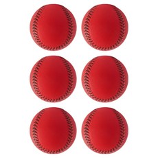 Mashatu PU軟式棒球 紅色, 6個, 單一商品