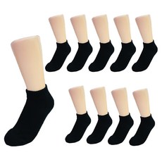 CAPACCI 女性運動迷你襪10雙組, 1套, 黑色