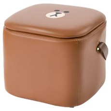 LINE FRIENDS 多功能坐墊收納迷你椅凳 KP016, 1個, 熊大