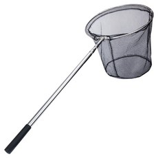 Labeling堅固的圓形底部淡水折疊式抄網, 黑色
