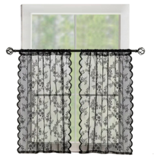 소요상회 레이스 거즈 세미 플라워 가림막 커튼