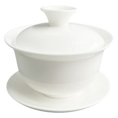 紅芳庭 羊脂玉瓷功夫茶道泡茶蓋碗, 1個