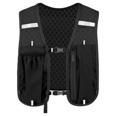 運動 跑步 登山 騎行 長度可調 超輕量 背心背包 BRP1001, 1個, 黑色