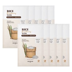 SKINFOOD 米粹亮白麵膜, 10入, 1個