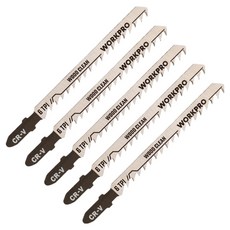 워크프로 CR-V 직쏘날 목재용 5p 세트 Clean sawing 100mm x 6T, 1세트, WP404008