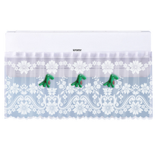 Soyo 商行雪紡紗花朵圖案冷氣窗簾, 花朵 恐龍