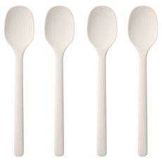 EasiSili 方形矽膠兒童點心匙, 4個, 白色