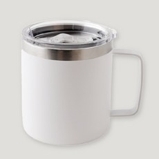 소소모소 이중 스텐 뚜껑 머그 350ml, 화이트, 1개 화이트, 1개