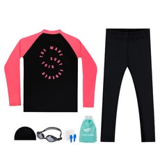 aquatica 防曬上衣 AQAJTS502 + 水陸兩用褲 AQA415 兩件組 + 一般用泳鏡 5件組
