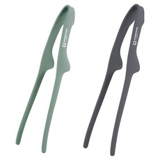 바겐슈타이거 플래티넘 실리콘 스탠딩집게, 세이지그린, 다크그레이, 2개