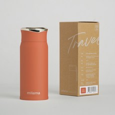 Milema Traveler 經典濾茶不鏽鋼隨行杯, 1個, 310ml, 磚棕色